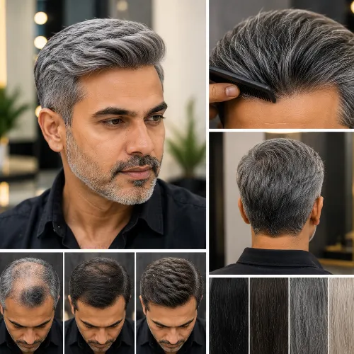 Grey Coverage Hair Wig